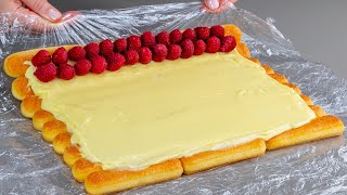 There is no summer without this dessert  a roulade with sponge fingers and raspberry [upl. by Orelie]