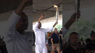 Snoop Dogg carrying the Olympic Torch in Paris Olympic Games 2024 [upl. by Prasad]