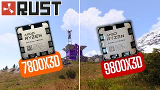 9800X3D vs 7800X3D Rust Comparison [upl. by Nylac]