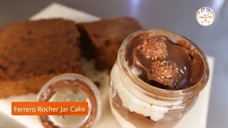 No Bake Ferrero Rocher Cake  Egg Less Cake Recipe  Homemade Jar Cake  Christmas Dessert Recipe [upl. by Conlan955]