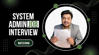 System Administrator Job Interview Preparation  Become System Administrator [upl. by Mela]