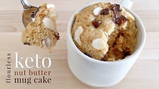 Keto Flourless Nut Butter Mug Cake [upl. by Newkirk]