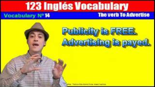 Vocabulary 14 El verbo To Advertise [upl. by Metts]