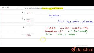 Which of the following lanthanoids is rediocative [upl. by Maurita]