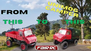 FAIR RC CAMPER MOD FOR FMS UNIMOG INSTALLATION TOTORIAL [upl. by Alihs]