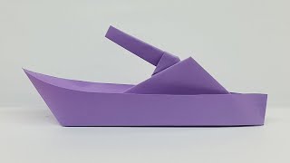 Origami Battleship  How to Make a Simple Origami Boat  Paper Boat Paper Ship [upl. by Erna292]