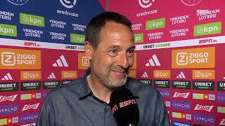 Van t Schip quotAjax moet volgend jaar weer voor de eerste plek gaan  Ajax 30 Almere Cityajaalm [upl. by Cosimo]