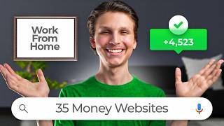 35 Easy Websites To Make Money Online Work From Home Jobs [upl. by Karlan]