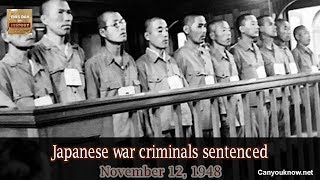 Japanese war criminals sentenced [upl. by Naitsabes240]