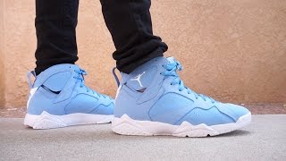 AIR JORDAN RETRO 7 PANTONE EARLY UP CLOSE LOOK ON FOOT HD HQ [upl. by Natal]