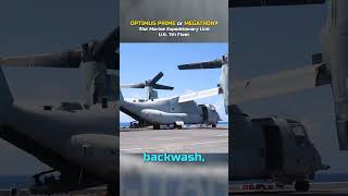 What is MV22 Osprey Disk Loading 😮 USS America LHA6 IndoPacific [upl. by Sokram]