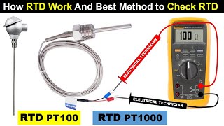 Working And Testing of RTD Sensor  PT100  Resistance Temperature Detector  Electrical Technician [upl. by Nylrehs]