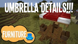 Minecraft Furniture Umbrellas Detail [upl. by Kuska]