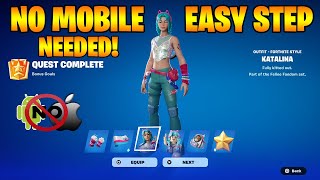 NO MOBILE NEEDED How To Get Katalina Skin Bundle FREE In Fortnite Unlocked LEGO Katalina Style [upl. by Killie]