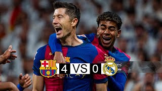 Barcelona x real Madrid  40  extended highlights and Goals  laliga 2024 [upl. by Ahsinhoj]