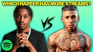 GUESS WHICH RAPPER HAS MORE SPOTIFY STREAMS CHALLENGE [upl. by Trude]