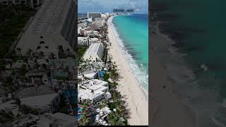 Relaxing Cancun Footage drone beach vibes beautiful [upl. by Anwad684]