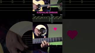 Kadhalar Dhinam BGM ✨ Feel the love ❤️ Guitar Tabs 🎸AR Rahmans Touch of Genius 🌹 [upl. by Aeki717]