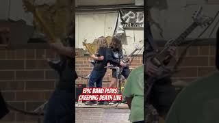 Creeping Death live at Aboveboard Skateshop [upl. by Corotto]