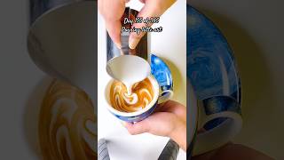 Slow leaf rosetta attempt 🤍☕️ latteart latte coffee coffeeart 365daychallenge learning try [upl. by Mansoor]