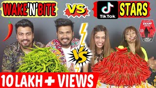 WAKENBITE vs TIKTOK STARS PART 2  SPICY VS EXTREME SPICY FOOD CHALLENGE  NITA amp MAHI  Ep235 [upl. by Amado]