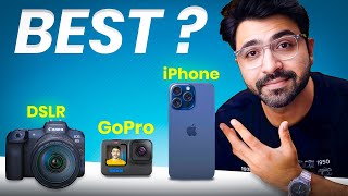 Best Camera for Vlogging  GoPro vs iPhone vs DSLR [upl. by Keraj677]