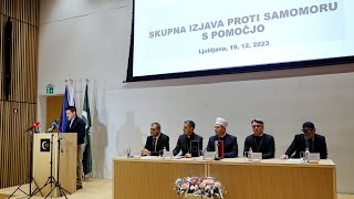 Skupna izjava verskih skupnosti glede uvajanja samomora s pomočjo v slovensko zakonodajo [upl. by Fernand]