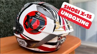 Shoei XFifteen Marquez Motegi Edition Unboxing [upl. by Studdard]