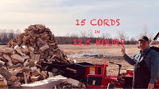 How we cut Firewood Wallenstien WP845 Wood Processor in Action [upl. by Funch]