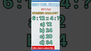 Ssc number analogy Number analogy ssc CGL  ssc cgl 2024mathspk87 ssc [upl. by Giarla]