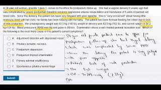 USMLE S2CK Uworld Gynae case 51Sheehan syndrome [upl. by Htebazil945]