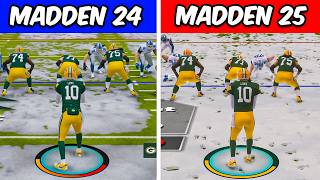 Madden 25 vs Madden 24 Side by Side Comparison [upl. by Oskar59]