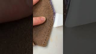 Order Up Making a Sunglass Case in Black with Red Thread shorts leathercraft asmr [upl. by Aynwat981]