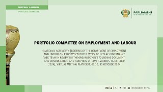 Portfolio Committee on Employment and Labour 30 October 2024 [upl. by Notgnirrab]