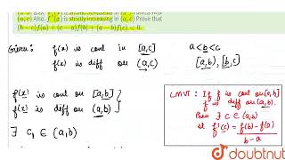 Let a  b  c\nbe three real numbers such that a lt b lt c  fx\nis continuous in a  c\nand [upl. by Aysab]