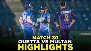 PSL 9  Full Highlights  Quetta Gladiators vs Multan Sultans  Match 30  M2A1A [upl. by Pruchno]