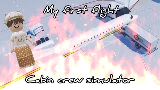 My first flight in cabin crew simulator Roblox [upl. by Munson311]