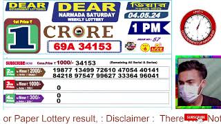 LOTTERY LIVE DEAR NAGALAND STATE LOTTERY SAMBAD DRAW RESULT 04052024 NAGALAND LOTTERY LIVE [upl. by Slyke]