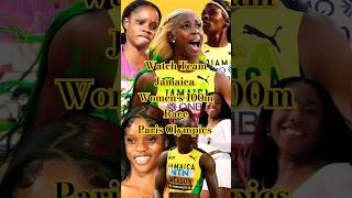 Watch Team Jamaica  Womens 100m Olympic Race Schedule amp Events shellyannfraserpryce paris2024 [upl. by Gabriel]