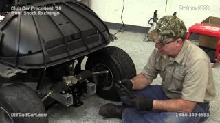 Club Car Precedent Front Shocks  How to Replace on Golf Cart [upl. by Felice]