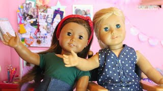 Sophie Claire and Cassie do a QampA American Girl Stopmotion [upl. by Makell]