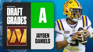 2024 NFL Draft Grades Commanders select Jayden Daniels No 2 Overall  CBS Sports [upl. by Sirtimid]