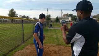 Elijah Clarke age 12throwing 70 MPH [upl. by Matt]