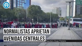 Normalistas ahorcan vialidades cercanas al Senado [upl. by Vance226]