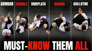 5 Essential Escapes How To Survive The Armbar Triangle Omoplata Kimura amp Guillotine Essential [upl. by Weber]