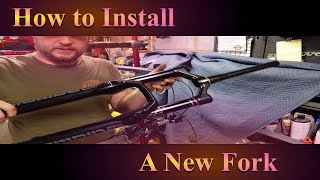 How to Install a New Fork on your Bike Threadless Headset [upl. by Aitel342]