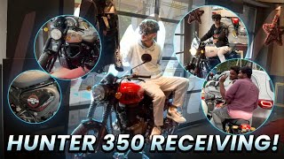 RE HUNTER 350 Receiving 🤍🏍️  AmaanOxg  vlog07 [upl. by Peri241]