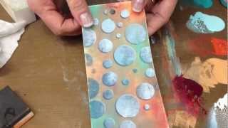 Stencil Bump Technique With Fresco Finish Acrylics [upl. by Emmey958]