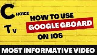 HOW TO USE GOOGLE GBOARD ON IOS 🤖 [upl. by Pegeen]