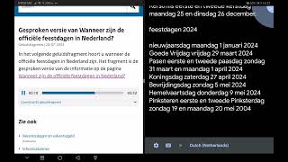 Beschrijving van officiële feestdagen in Nederland [upl. by Lasyrc]